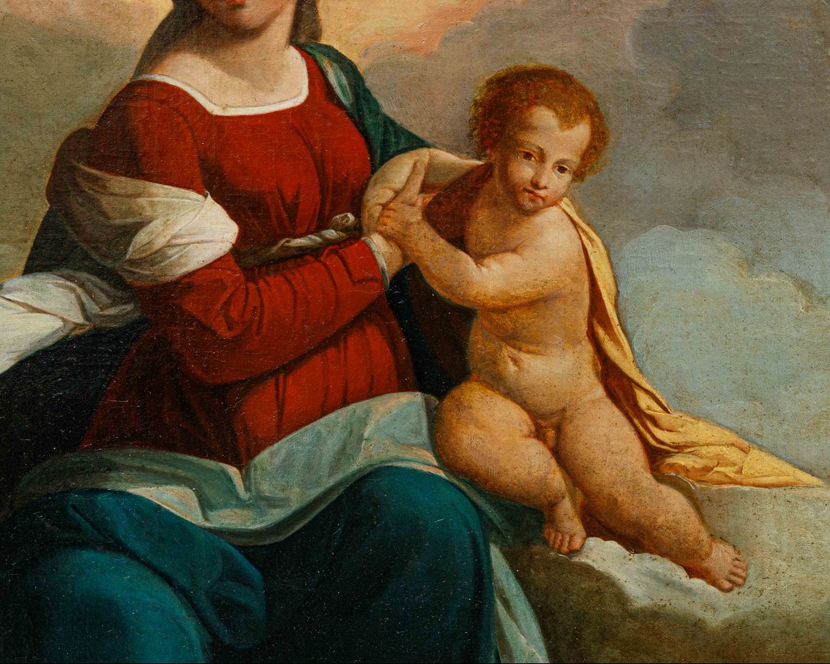 XIX secolo, da Benvenuto Tisi da Garofalo, detto Il Garofalo, Madonna in gloria con il Bambino-photo-2
