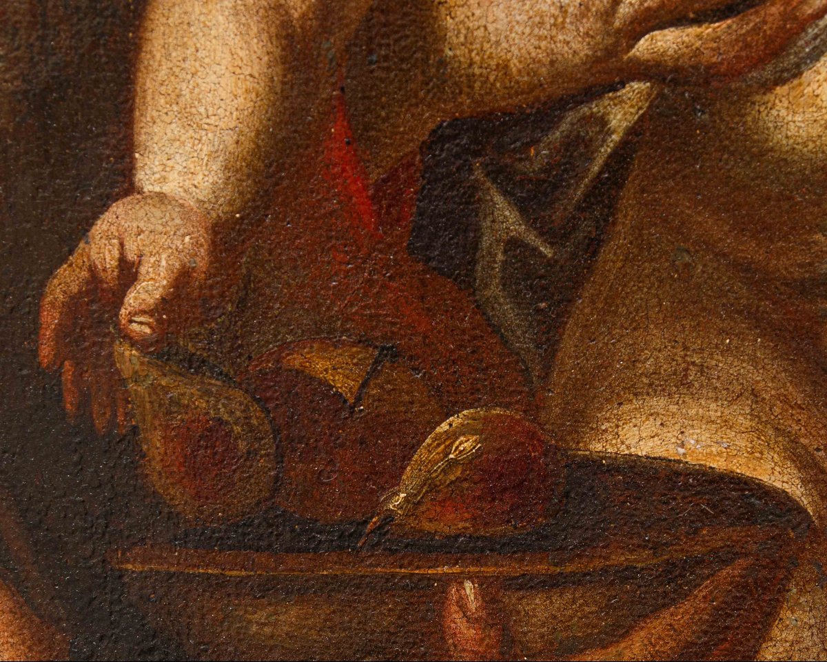 Scuola italiana, XVII secolo, Madonna con il Bambino e San Giovannino-photo-6