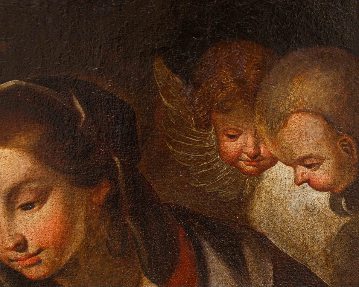 Scuola italiana, XVII secolo, Madonna con il Bambino e San Giovannino-photo-8