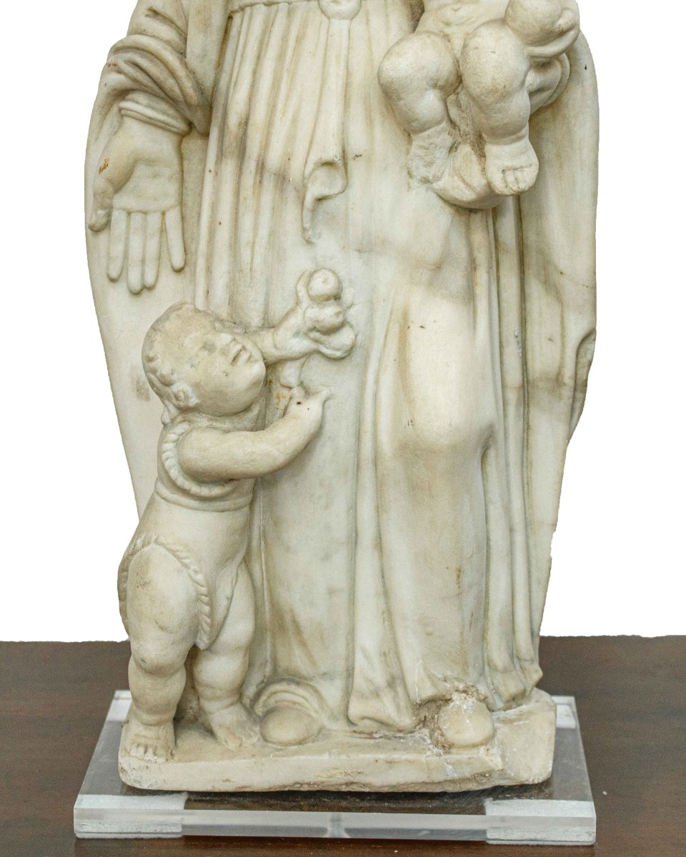 Scuola ligure, XVIII secolo, Madonna con bambino e S. Giovannino-photo-3