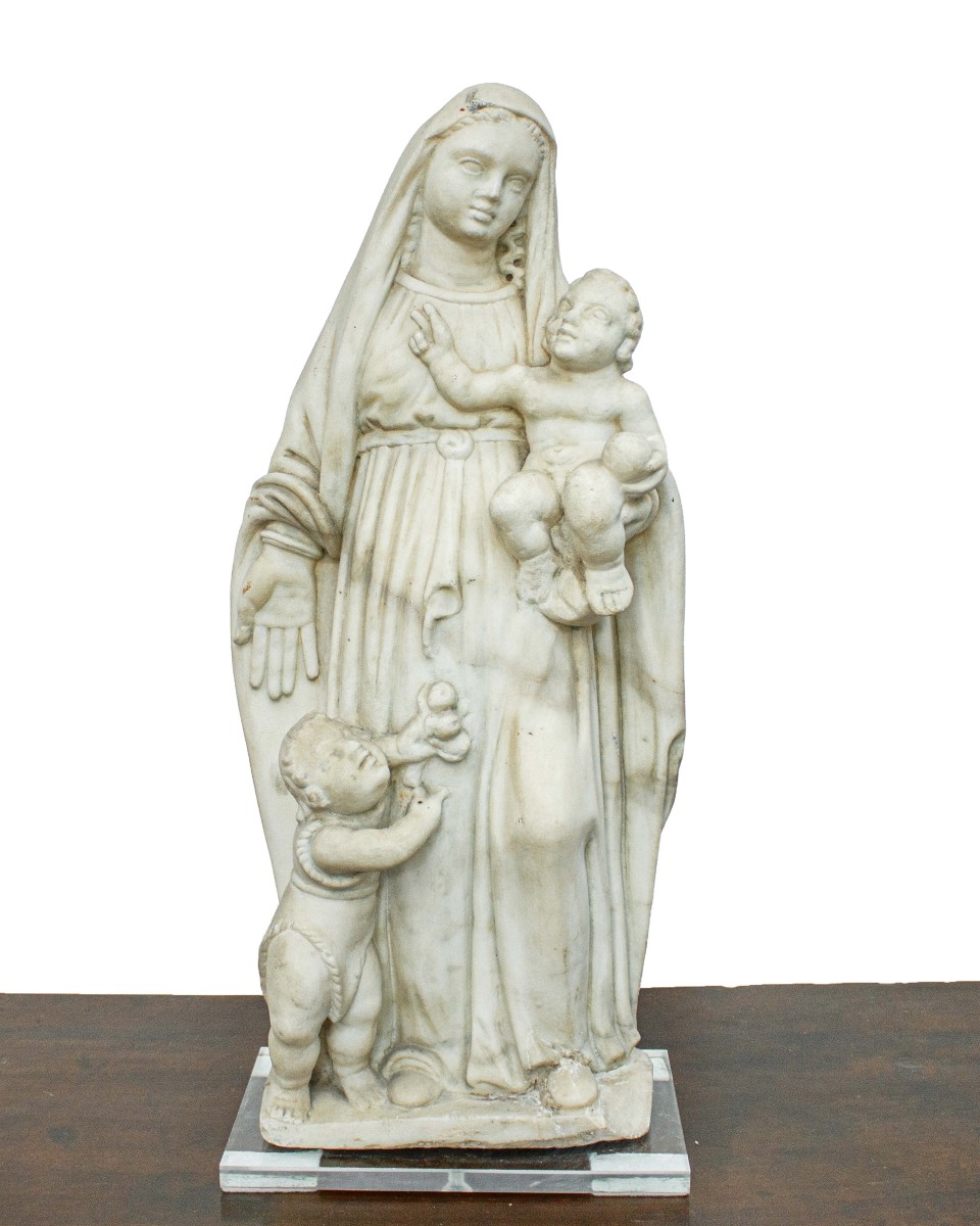 Scuola ligure, XVIII secolo, Madonna con bambino e S. Giovannino