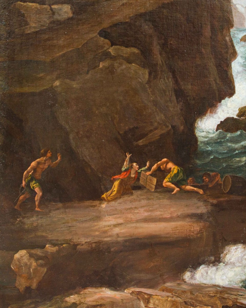 Scuola francese del XVIII secolo Cerchia di Charles François Grenier de Lacroix, Paesaggio-photo-5