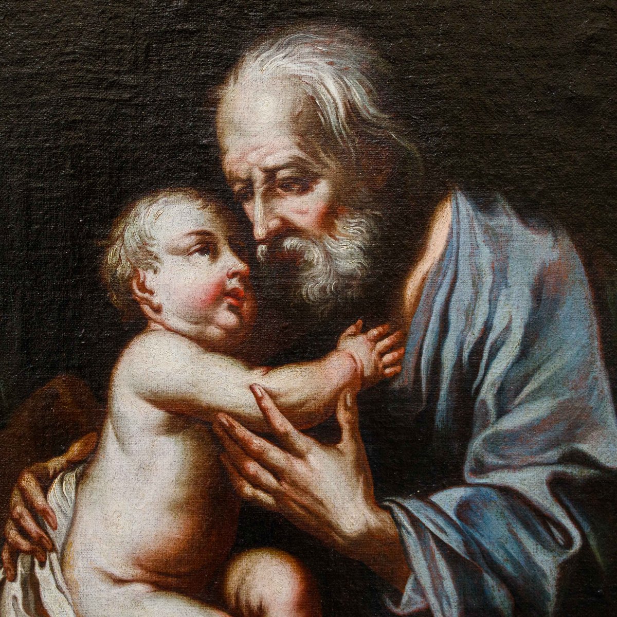 Seguace di Giuseppe Nogari (Venezia, 1699 – ivi, 1763), San Giuseppe con il Bambino-photo-3