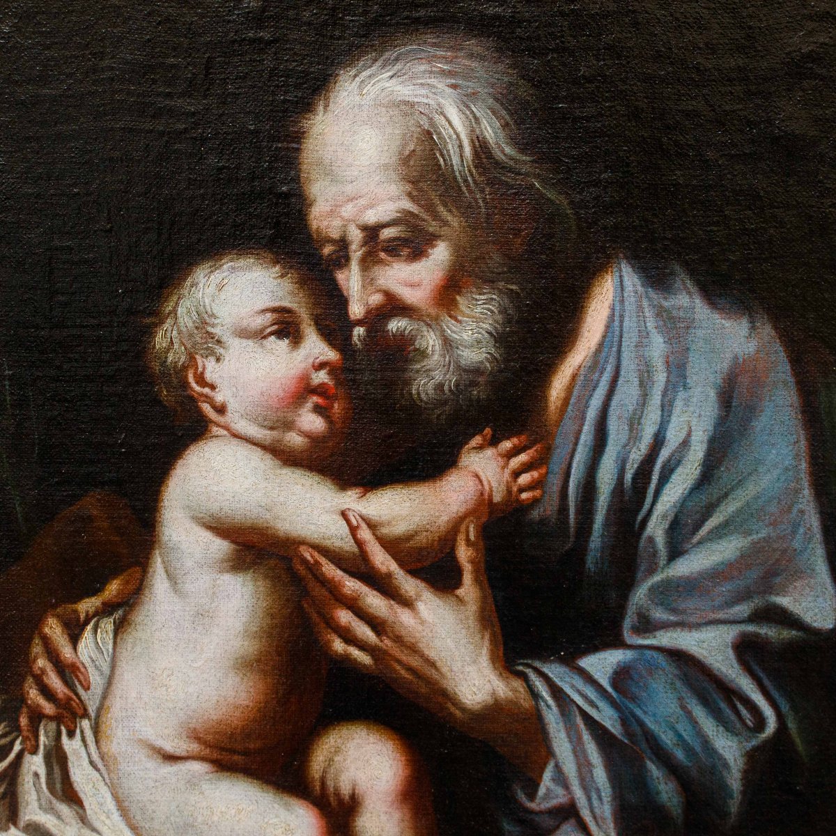 Seguace di Giuseppe Nogari (Venezia, 1699 – ivi, 1763), San Giuseppe con il Bambino-photo-4