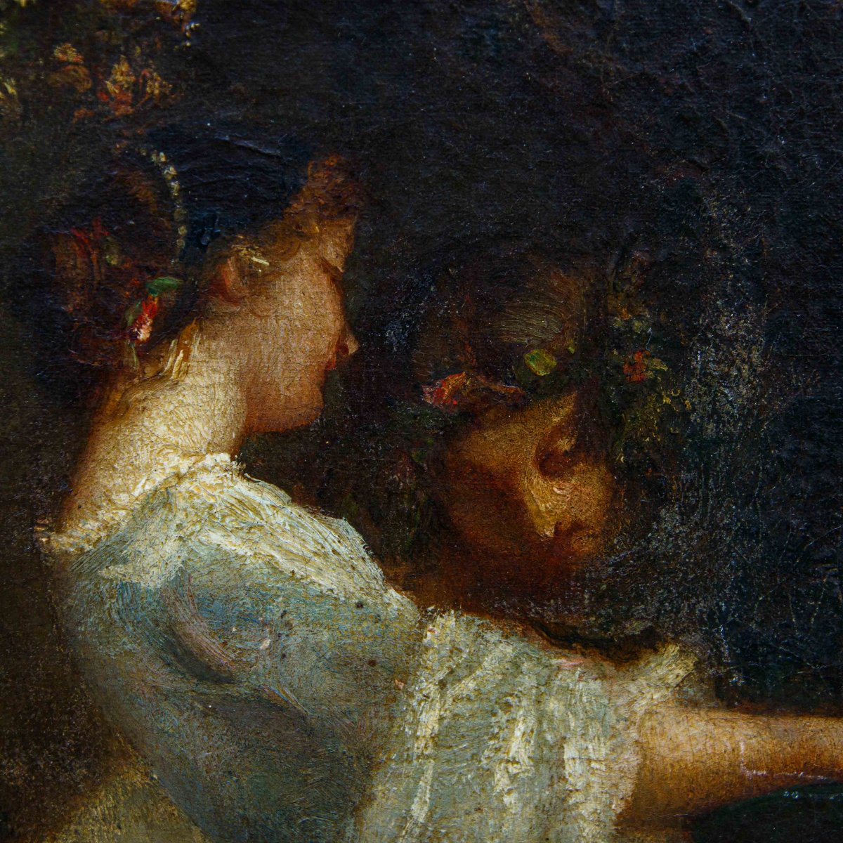 Nicolas Auguste Laurens (Pontailler-sur-Saône, 1829-1908), Donne che colgono fiori-photo-5