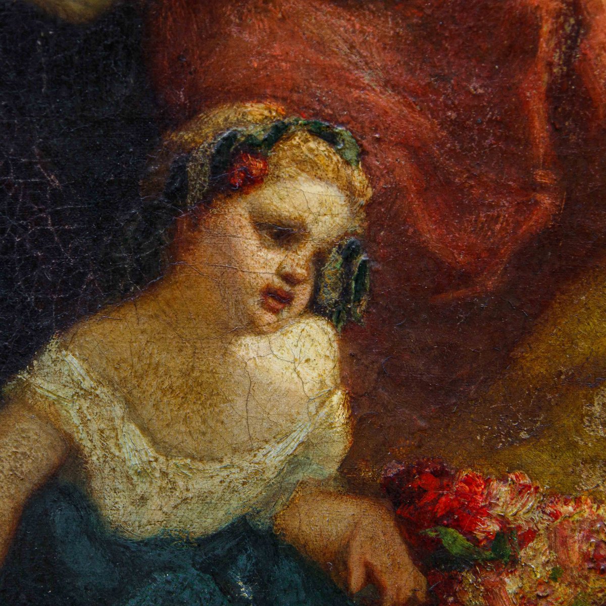 Nicolas Auguste Laurens (Pontailler-sur-Saône, 1829-1908), Donne che colgono fiori-photo-7