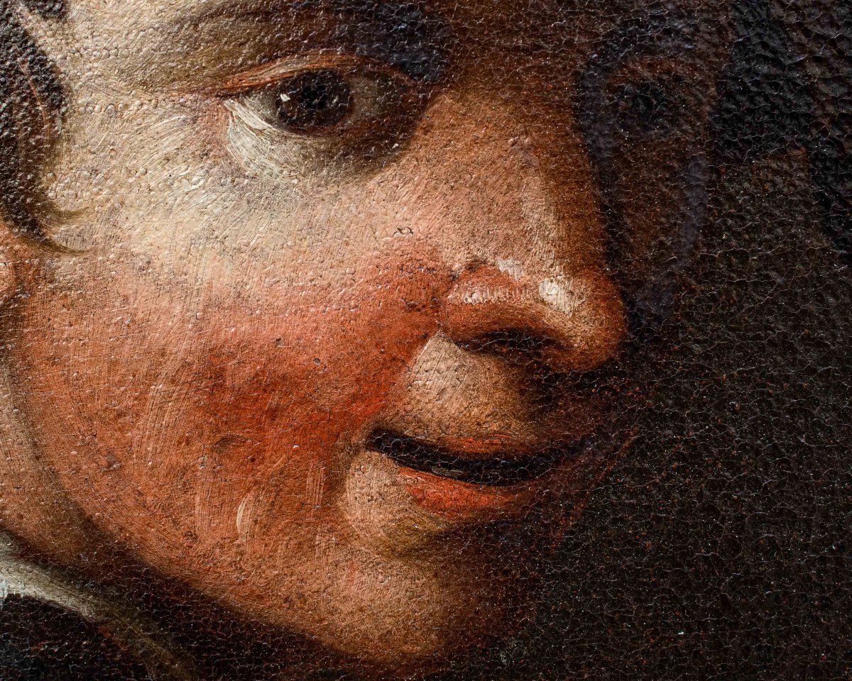 Cerchia di Antonio Amorosi (Comunanza, 1660 – Roma, 1738), Ritratto di giovane popolano-photo-1