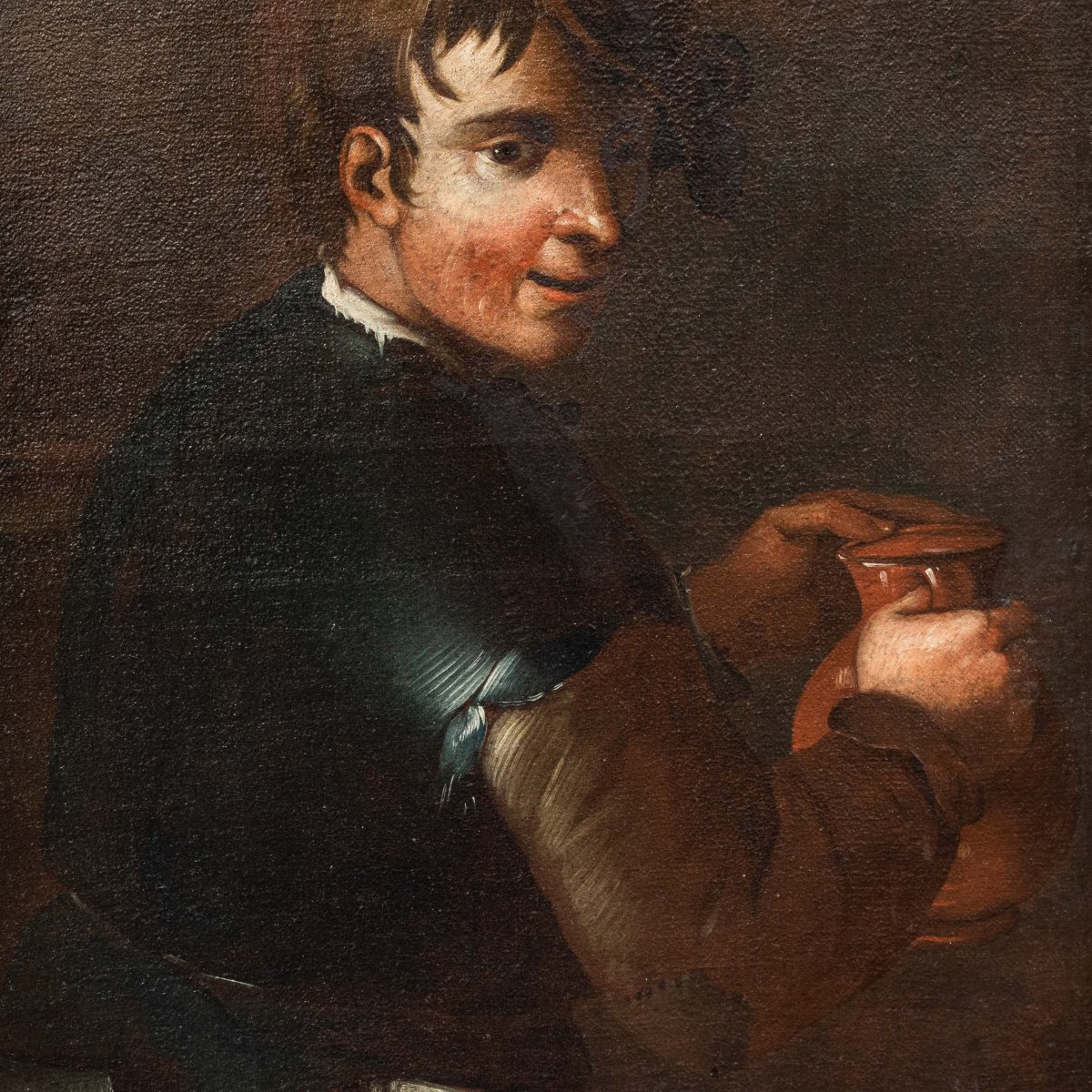 Cerchia di Antonio Amorosi (Comunanza, 1660 – Roma, 1738), Ritratto di giovane popolano-photo-3