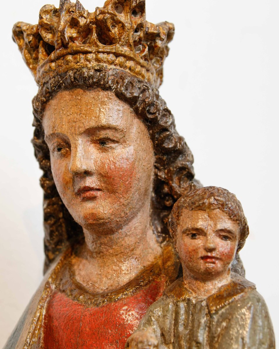 XVI secolo, scuola francese, Madonna con il Bambino-photo-4