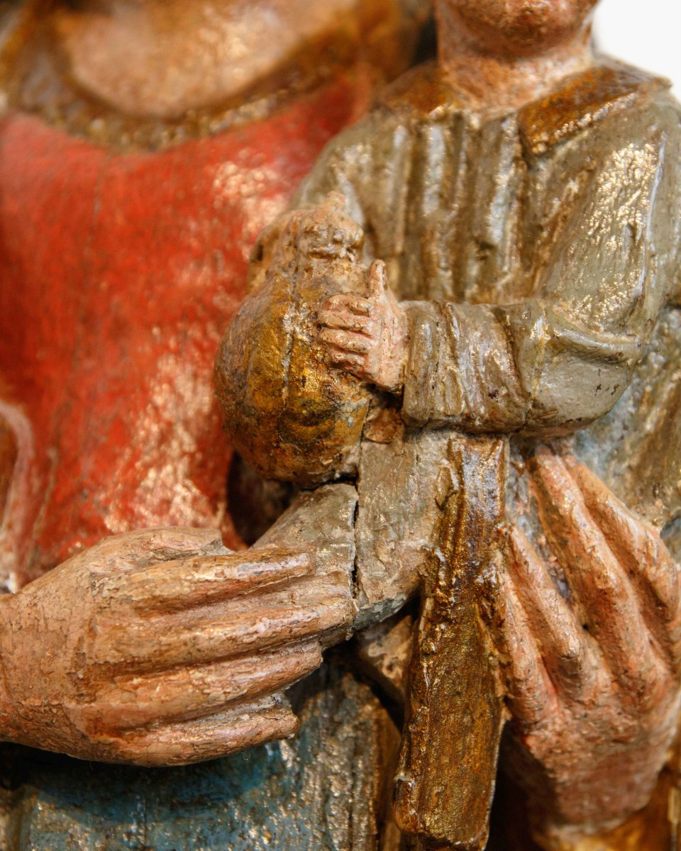 XVI secolo, scuola francese, Madonna con il Bambino-photo-6