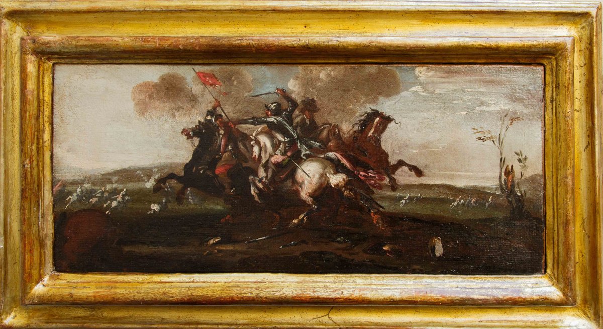 Bottega di Francesco Graziani, detto Ciccio Napoletano, Quattro scene di battaglia-photo-5