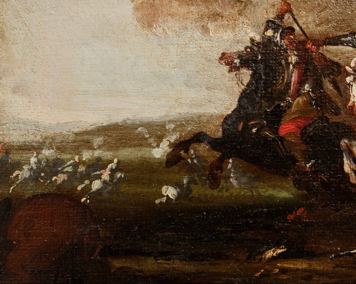 Bottega di Francesco Graziani, detto Ciccio Napoletano, Quattro scene di battaglia-photo-7
