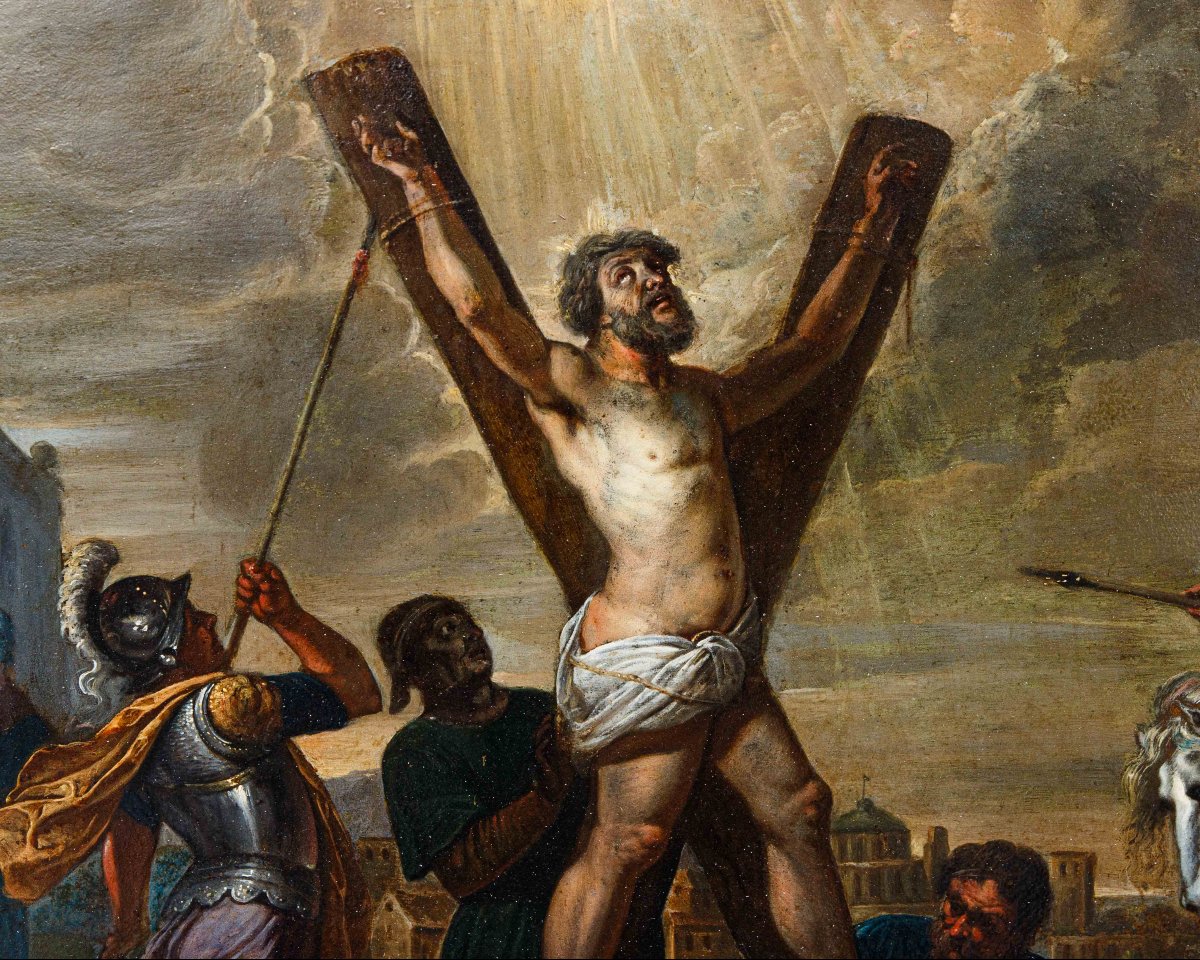 Vincent Malò (Cambrai 1602/06-Roma 1644), La crocifissione di S. Andrea-photo-2