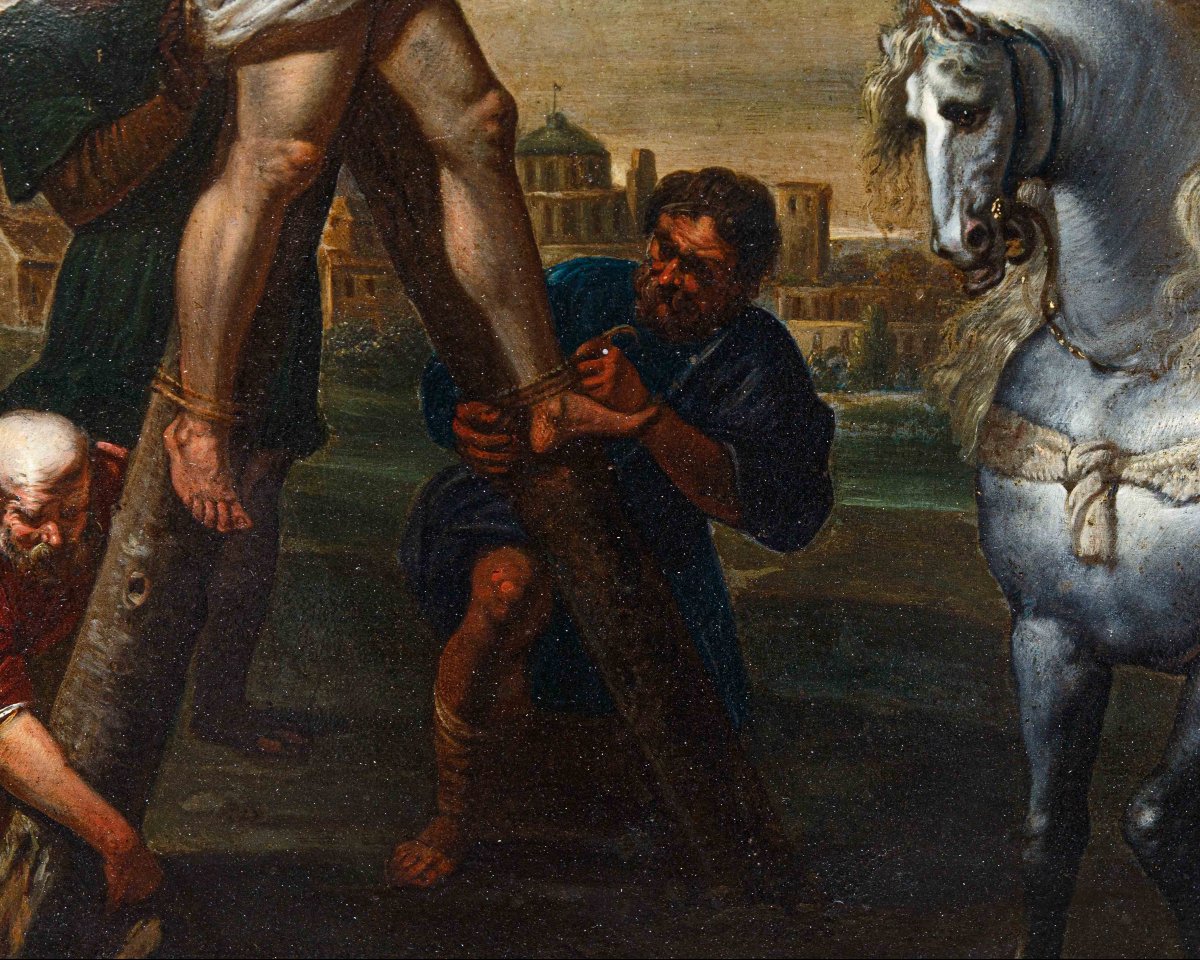 Vincent Malò (Cambrai 1602/06-Roma 1644), La crocifissione di S. Andrea-photo-2