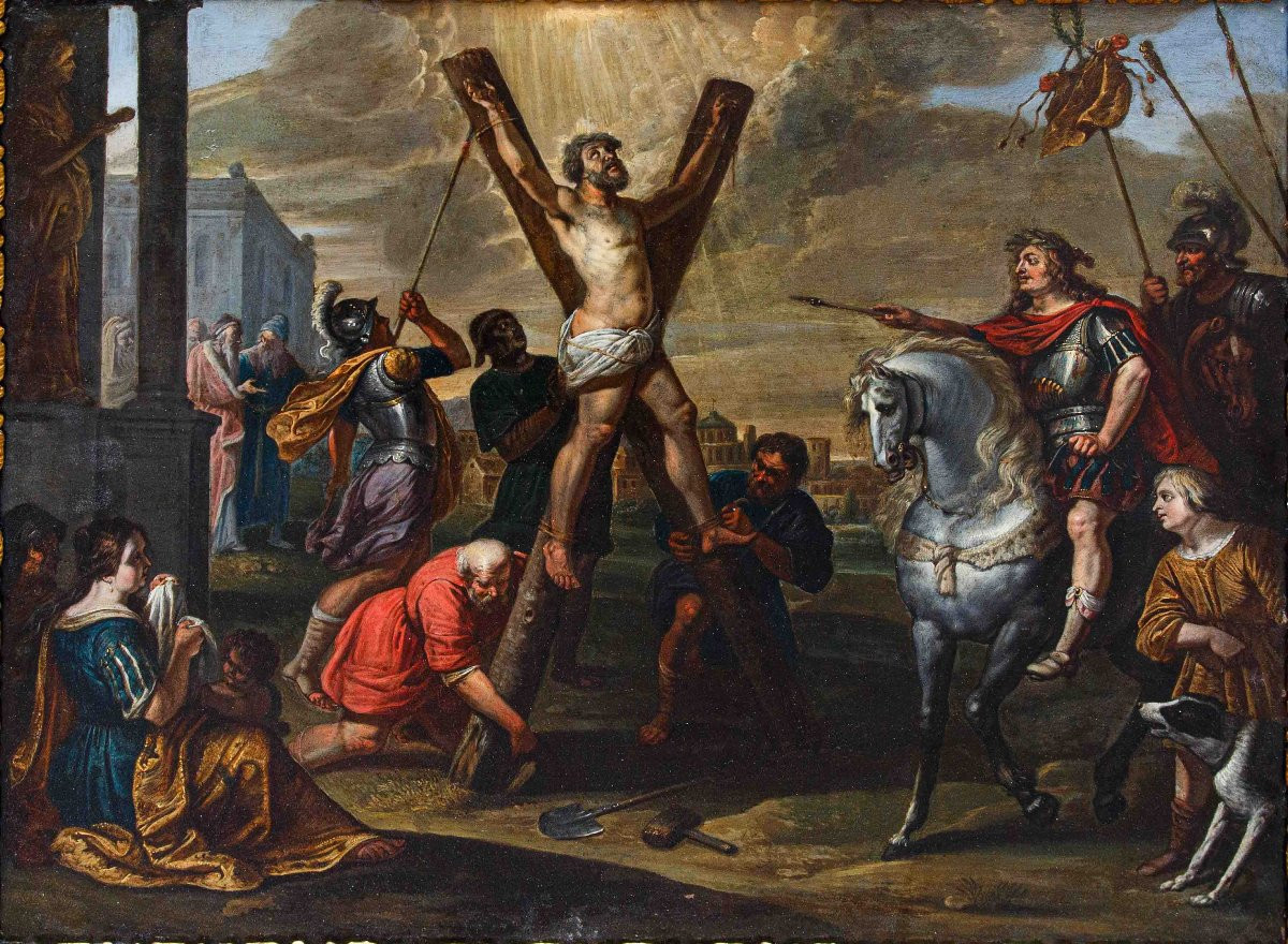 Vincent Malò (Cambrai 1602/06-Roma 1644), La crocifissione di S. Andrea-photo-6