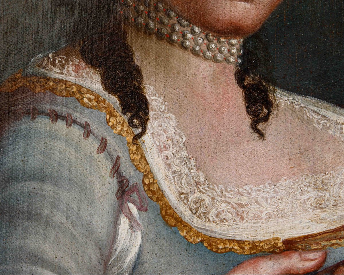 XVIII secolo, cerchia di Pietro Antonio Rotari, Ragazza con cestino di fiori-photo-5