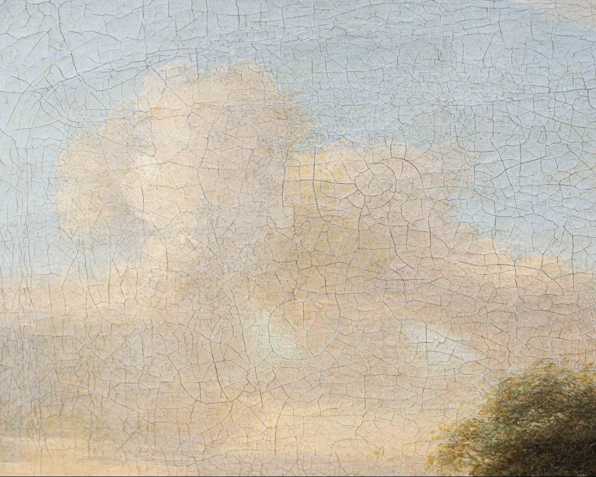 Barent Gael (1630/1635 – 1698), Coppia di paesaggi con scene di genere-photo-3