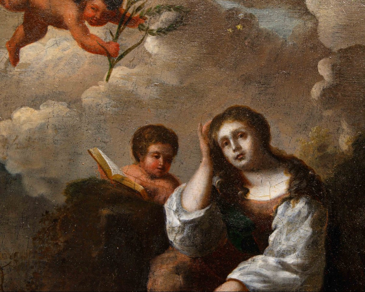 Artista fiammingo attivo in Italia, XVII Secolo, Maddalena penitente-photo-2