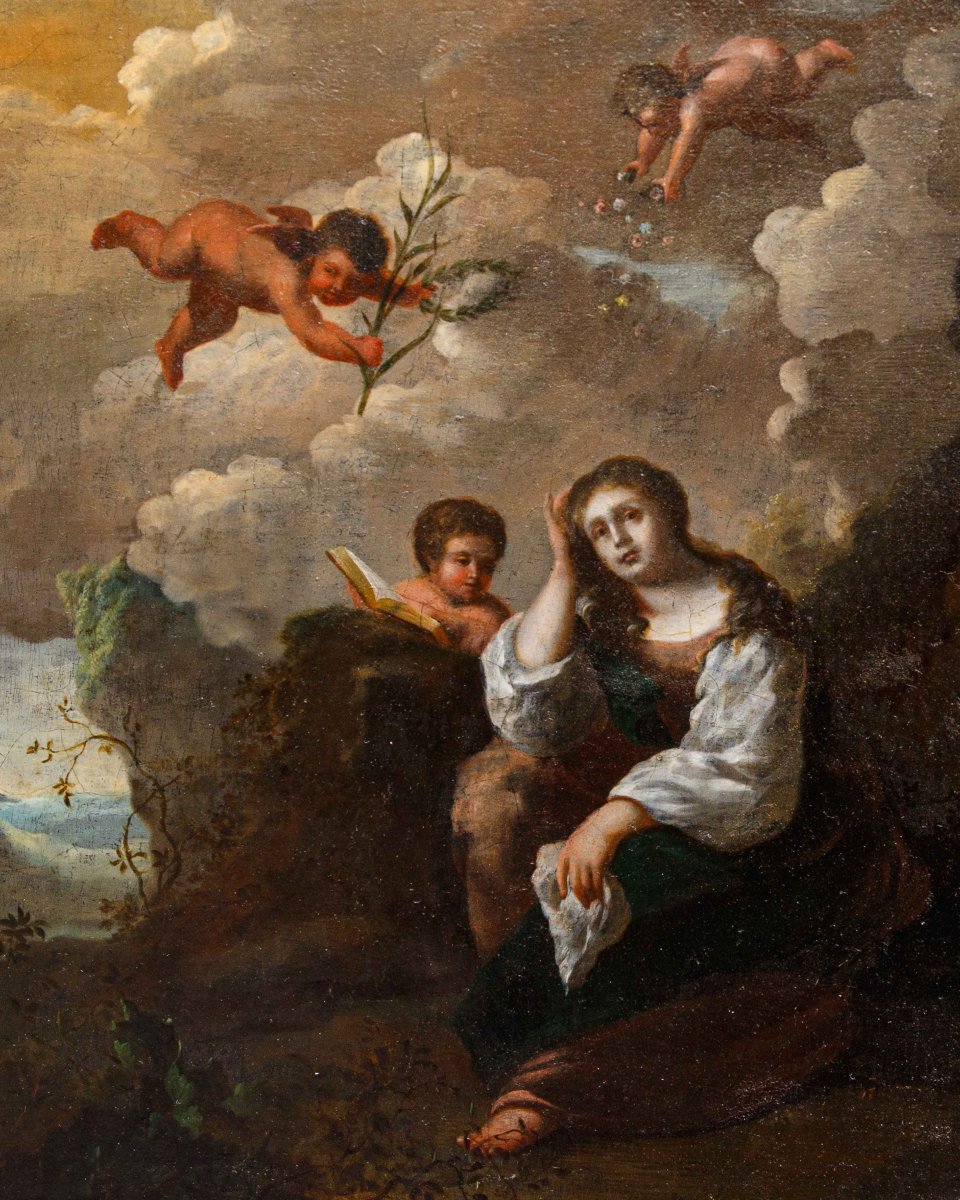 Artista fiammingo attivo in Italia, XVII Secolo, Maddalena penitente-photo-1