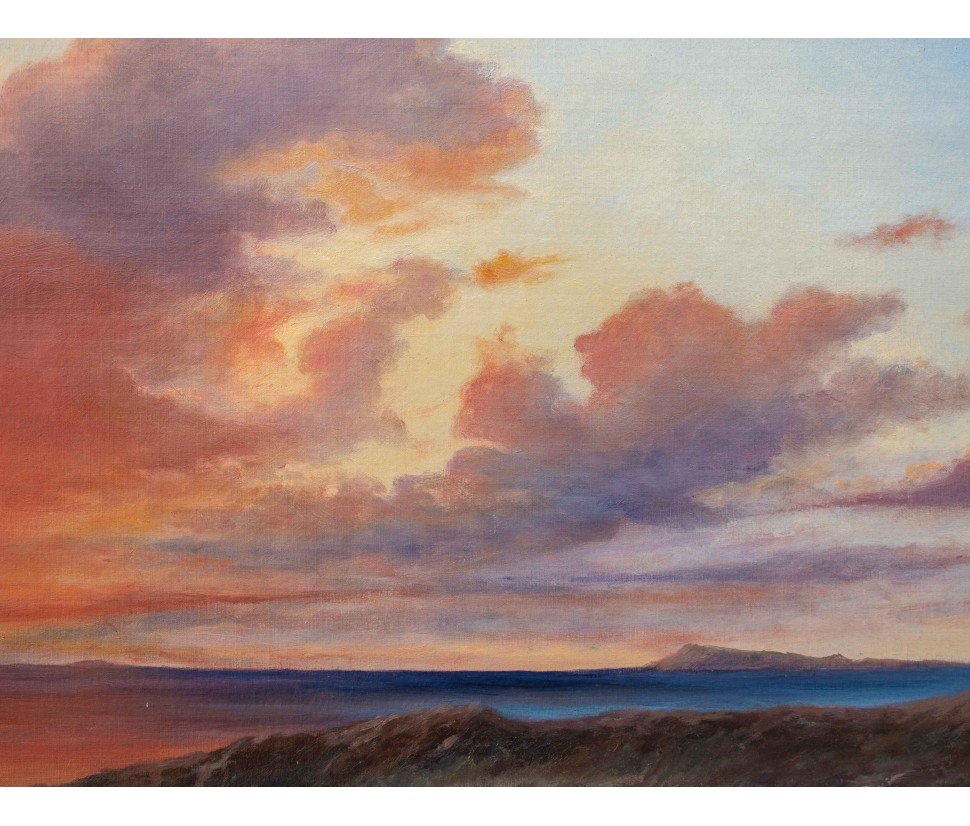 XIX secolo, Paesaggio al tramonto-photo-2