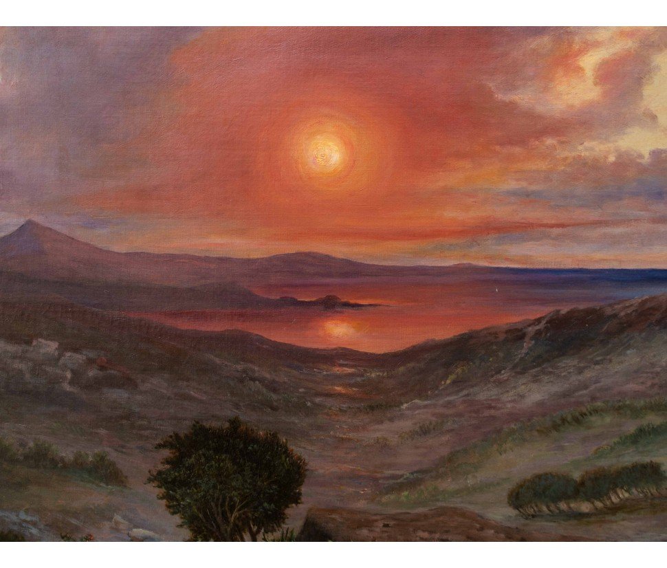 XIX secolo, Paesaggio al tramonto-photo-3
