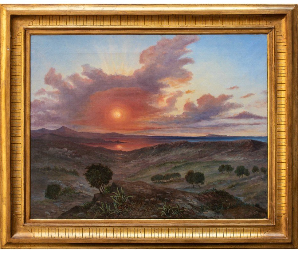 XIX secolo, Paesaggio al tramonto-photo-4
