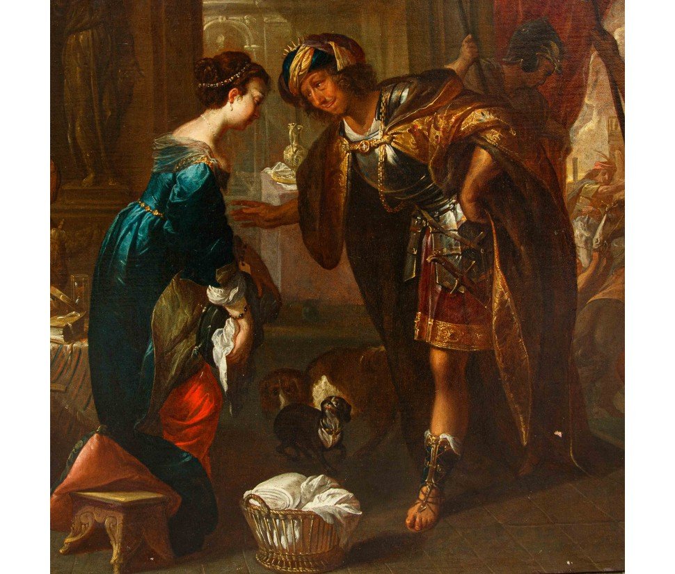 Monogrammista I.H., identificabile con Jan van den Hecke, Sesto Tarquinio sorprende Lucrezia-photo-4