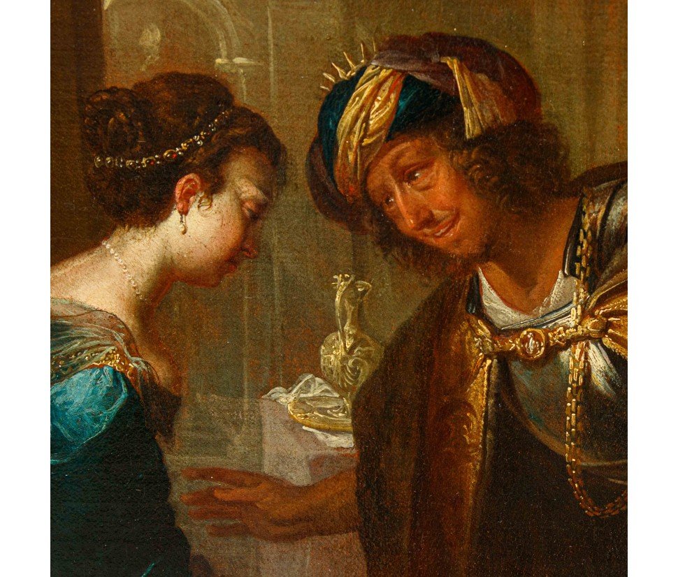 Monogrammista I.H., identificabile con Jan van den Hecke, Sesto Tarquinio sorprende Lucrezia-photo-2