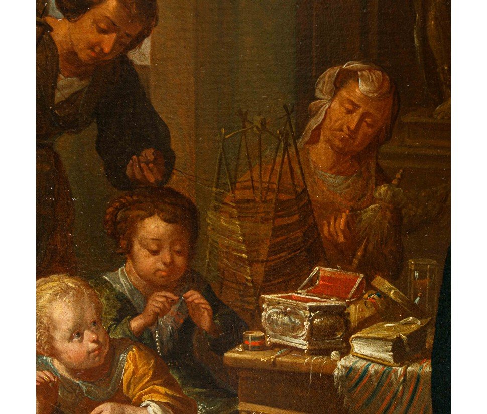 Monogrammista I.H., identificabile con Jan van den Hecke, Sesto Tarquinio sorprende Lucrezia-photo-4
