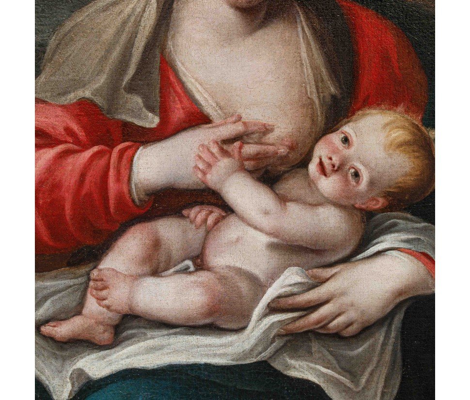 XVIII secolo, Scuola emiliana, Madonna con Bambino-photo-2