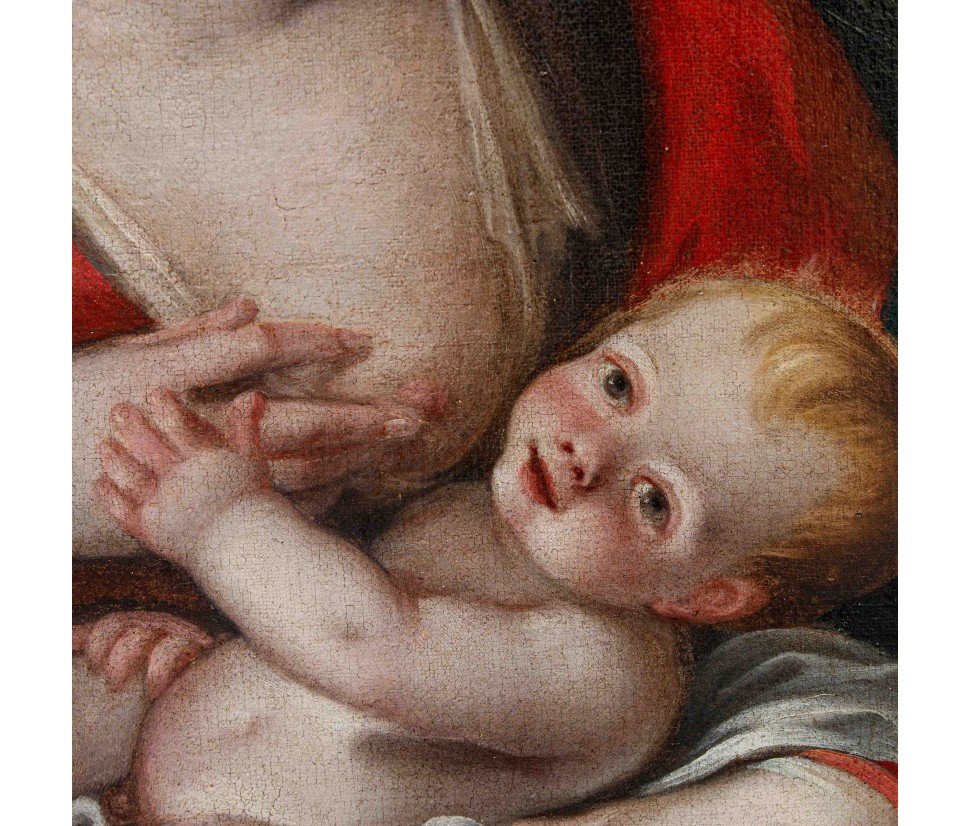 XVIII secolo, Scuola emiliana, Madonna con Bambino-photo-2