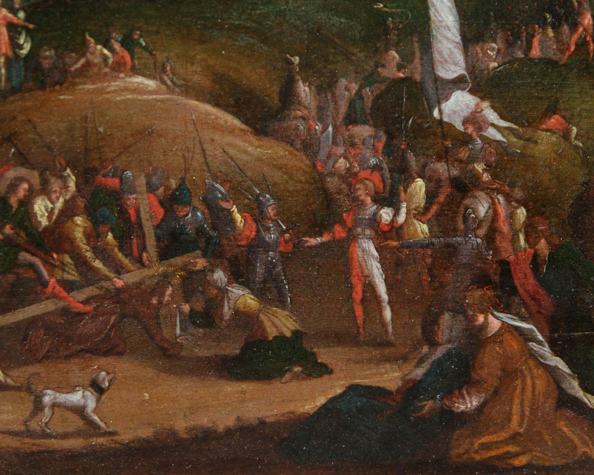 Seguace di Jacques Caillot, prima metà del XVIII secolo, Salita al calvario-photo-4