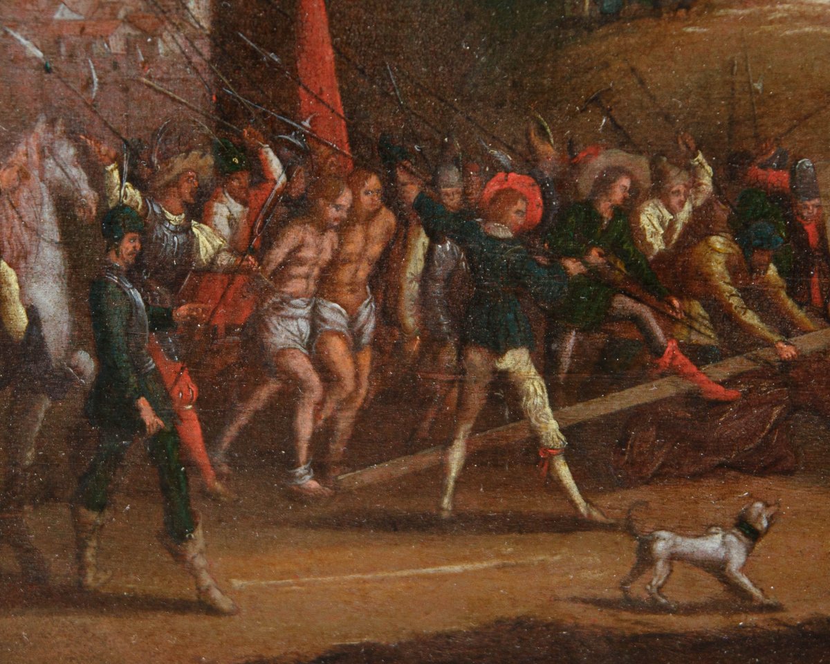 Seguace di Jacques Caillot, prima metà del XVIII secolo, Salita al calvario-photo-1