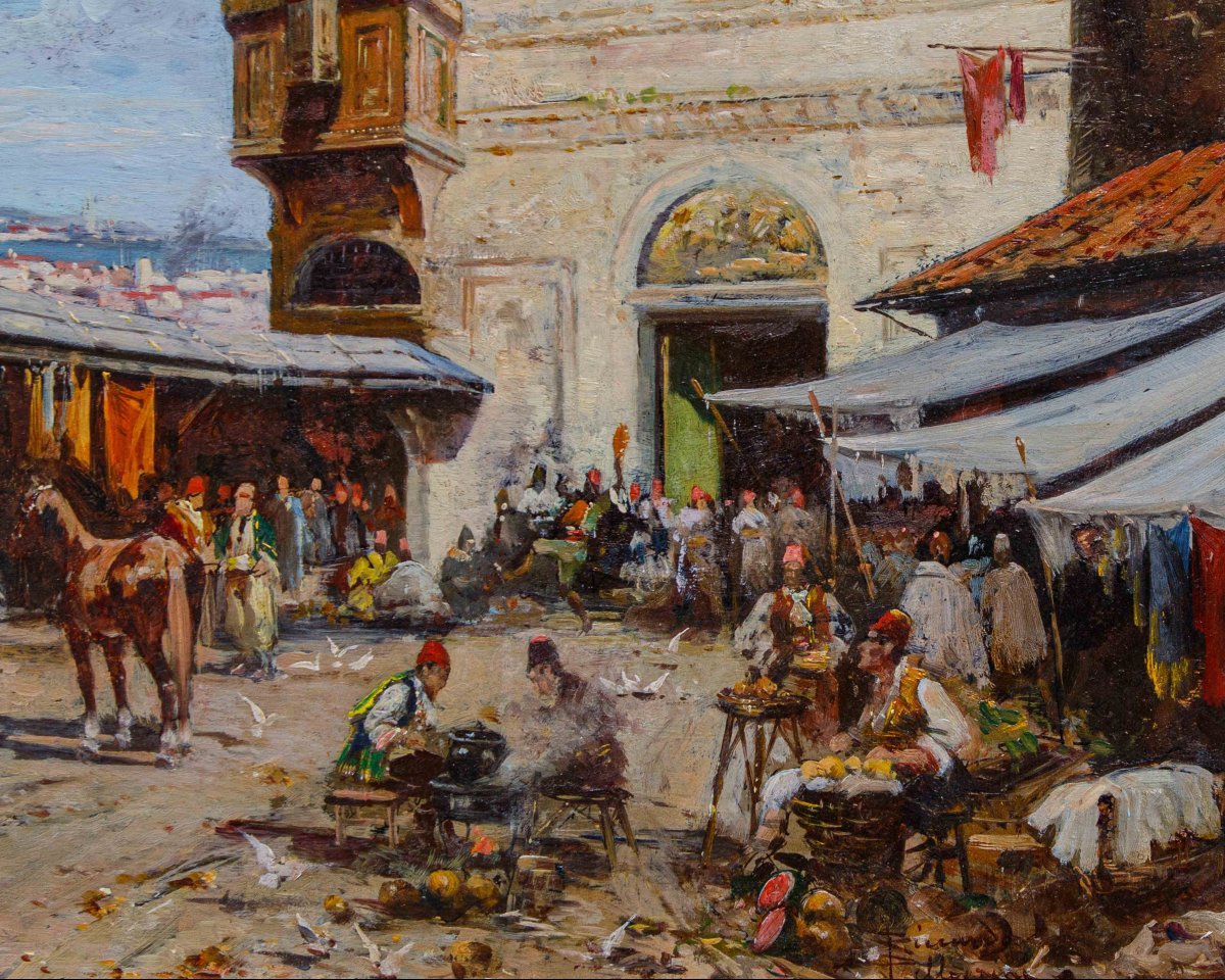 Riccardo Pellegrini (Milano, 1863 – Crescenzago, 1934), Mercato orientale-photo-2