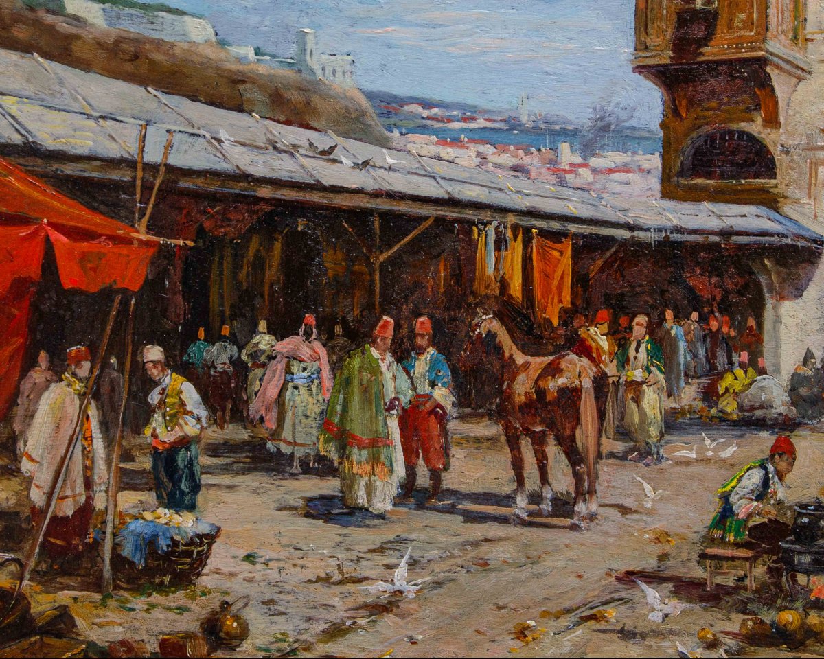 Riccardo Pellegrini (Milano, 1863 – Crescenzago, 1934), Mercato orientale-photo-3