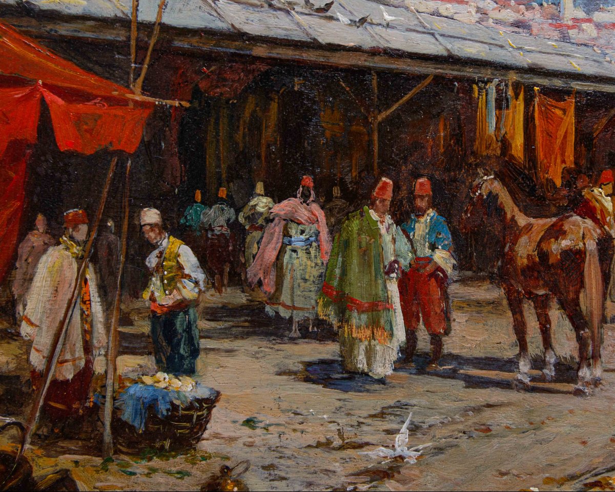 Riccardo Pellegrini (Milano, 1863 – Crescenzago, 1934), Mercato orientale-photo-4
