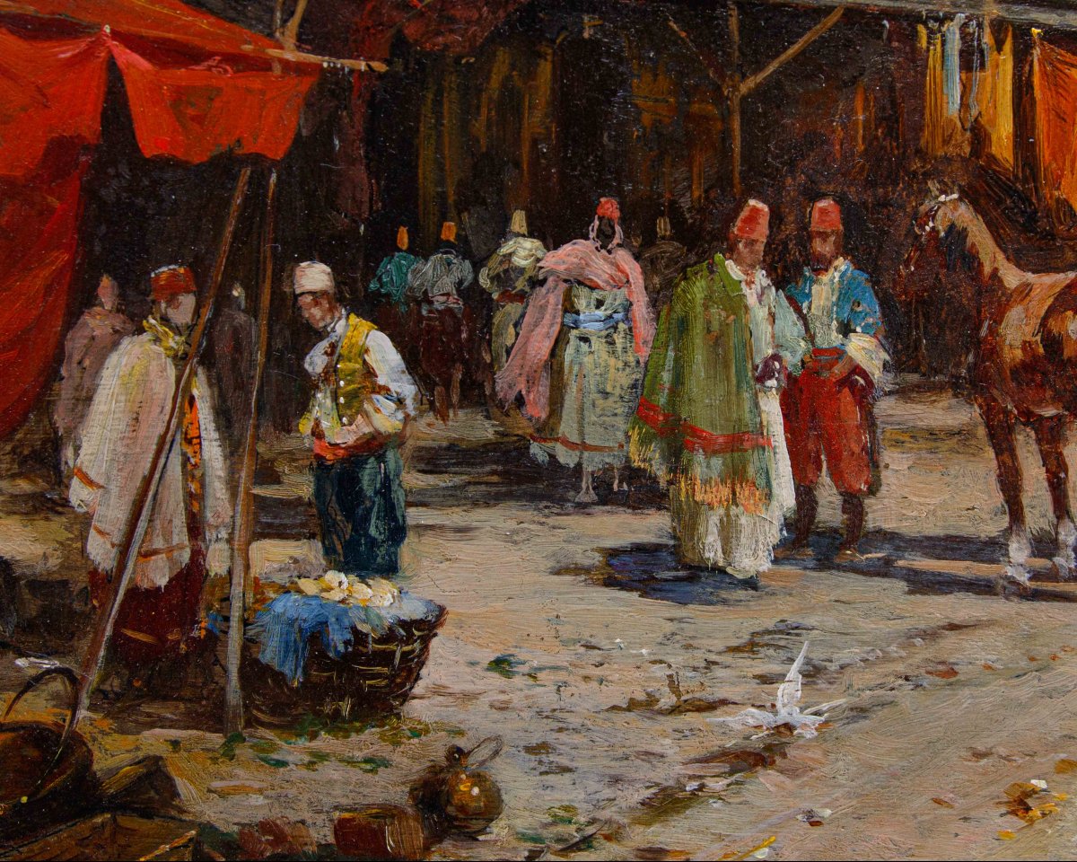 Riccardo Pellegrini (Milano, 1863 – Crescenzago, 1934), Mercato orientale-photo-4