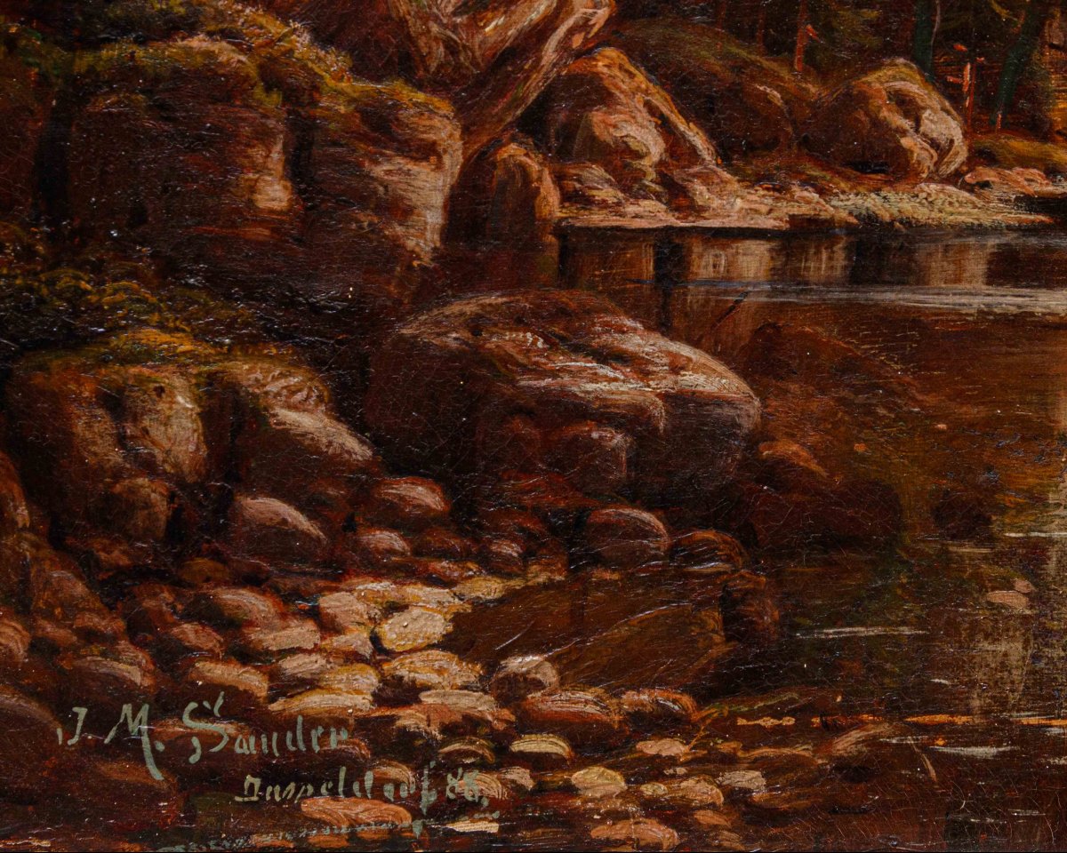 Johann Jungblut (1860 - 1912), Lago nelle Alpi-photo-3