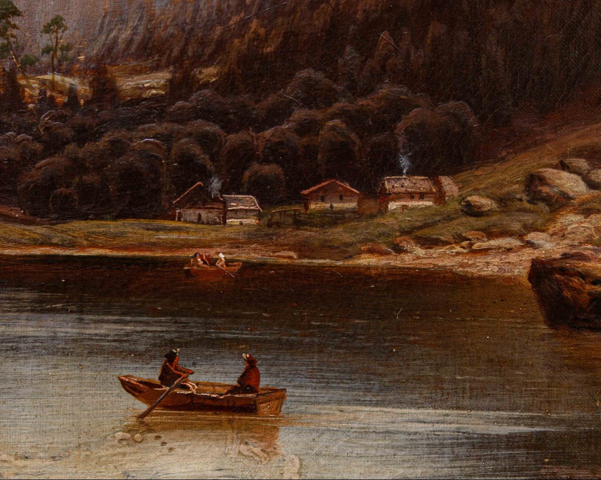 Johann Jungblut (1860 - 1912), Lago nelle Alpi-photo-5