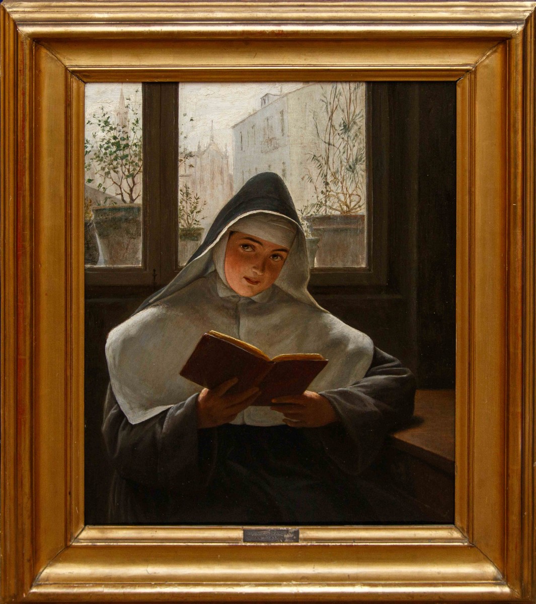 Ferdinando Brambilla (Milano, 1838-1921), La monaca di Monza