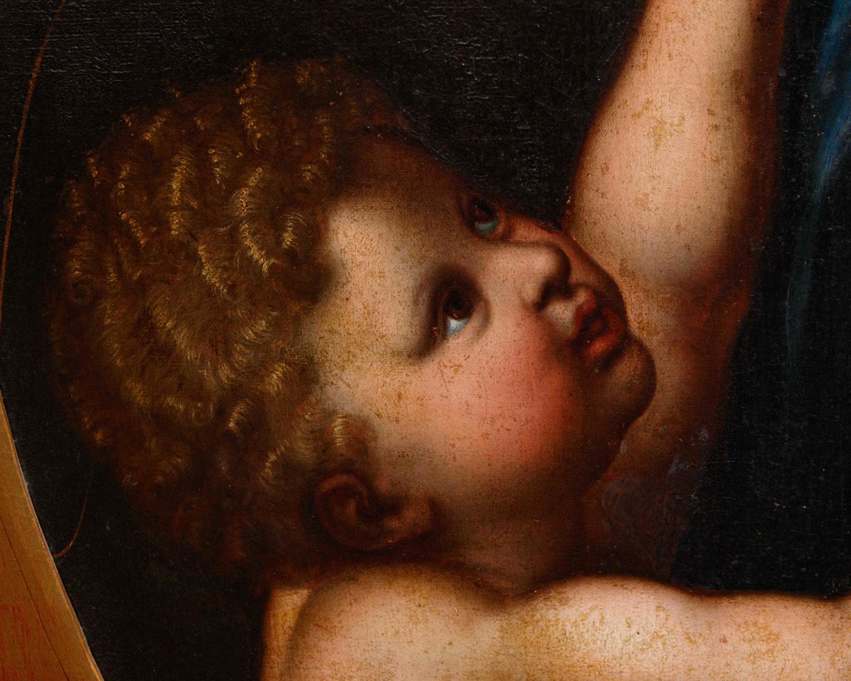 XVII secolo, da Raffaello Sanzio (Urbino, 1483 – Roma, 1520), Madonna con il Bambino-photo-4