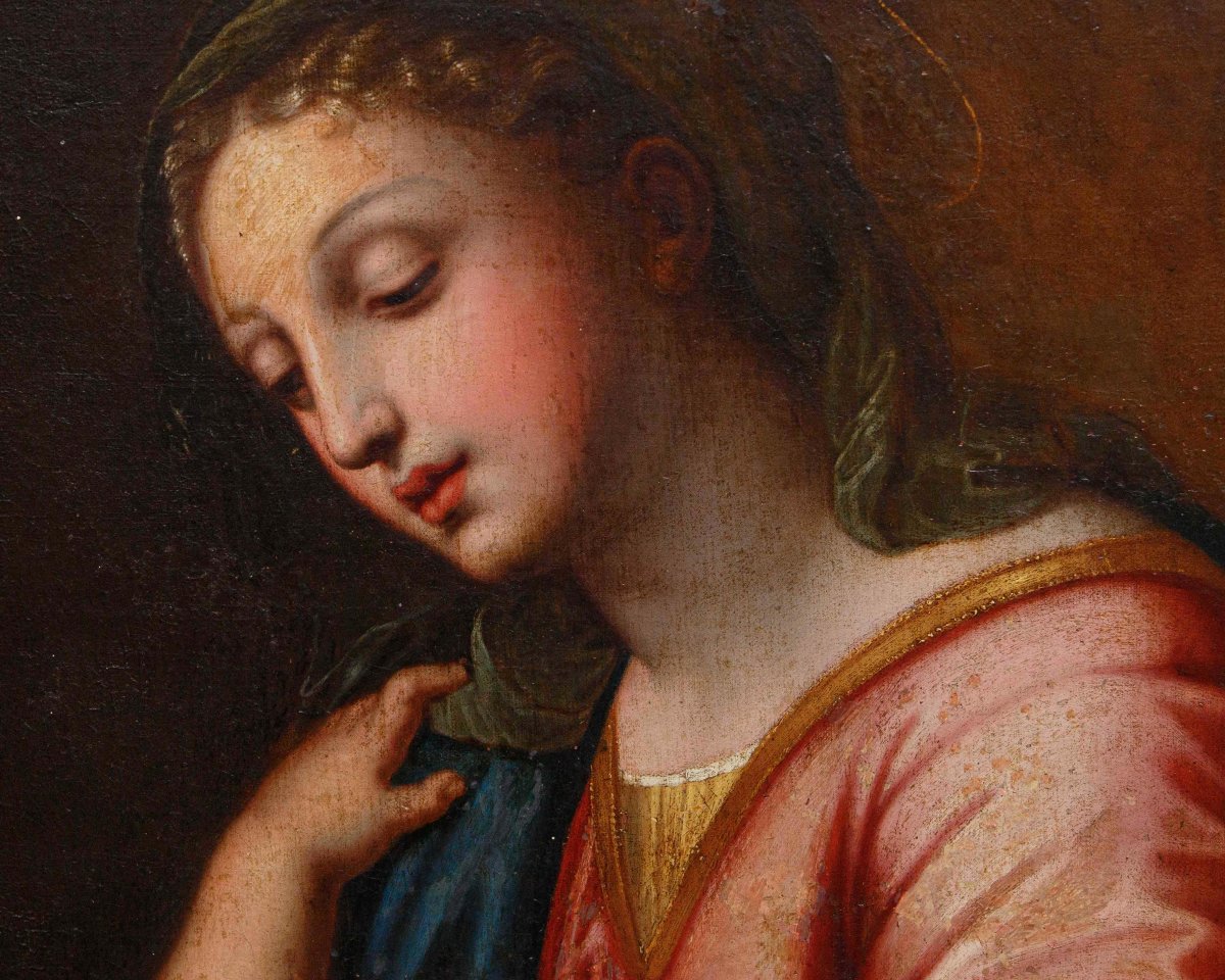 XVII secolo, da Raffaello Sanzio (Urbino, 1483 – Roma, 1520), Madonna con il Bambino-photo-3