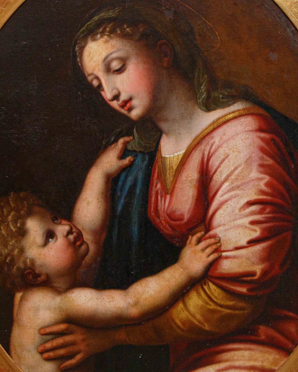 XVII secolo, da Raffaello Sanzio (Urbino, 1483 – Roma, 1520), Madonna con il Bambino-photo-4