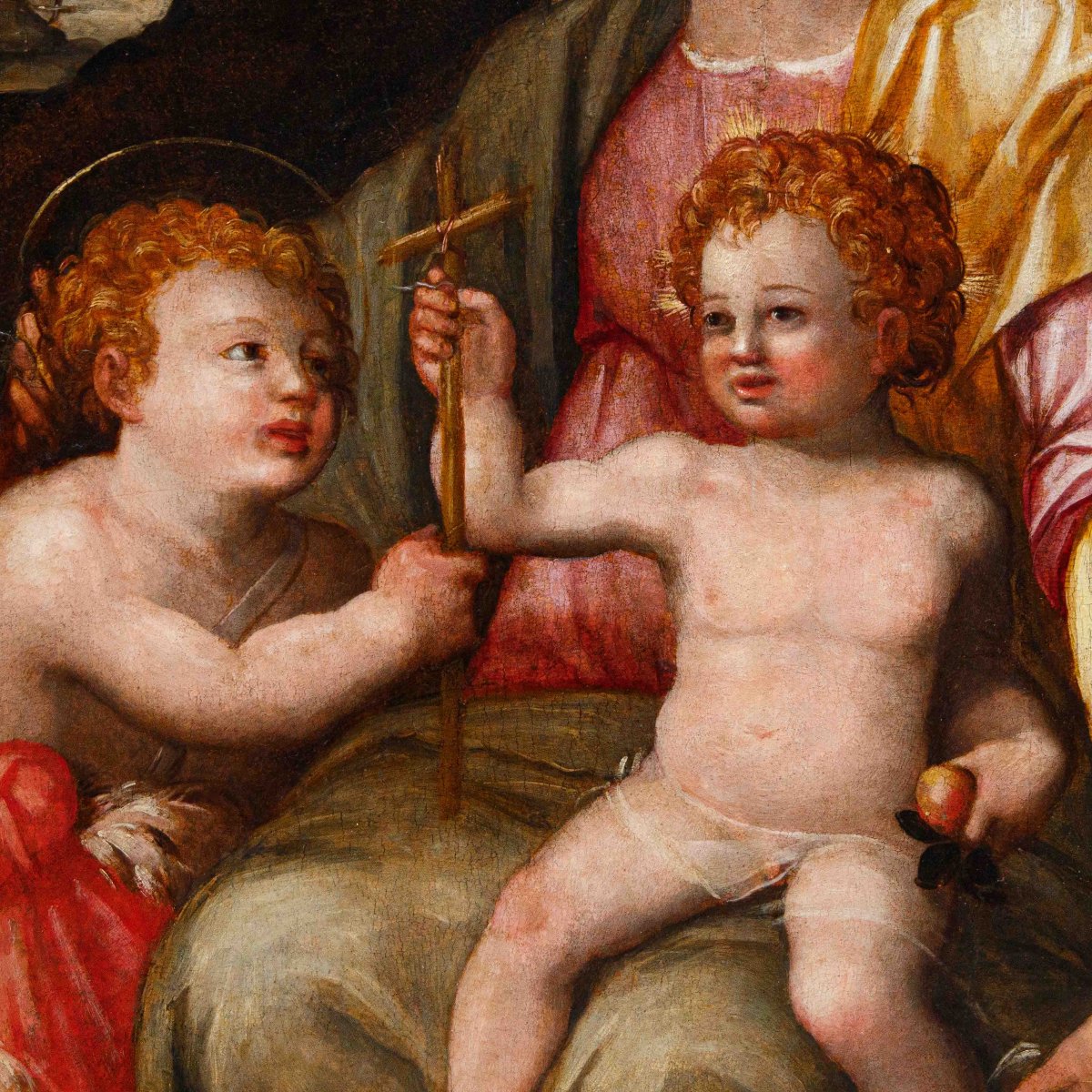 XVI secolo, scuola toscana, Sacra famiglia con San Giovannino-photo-2