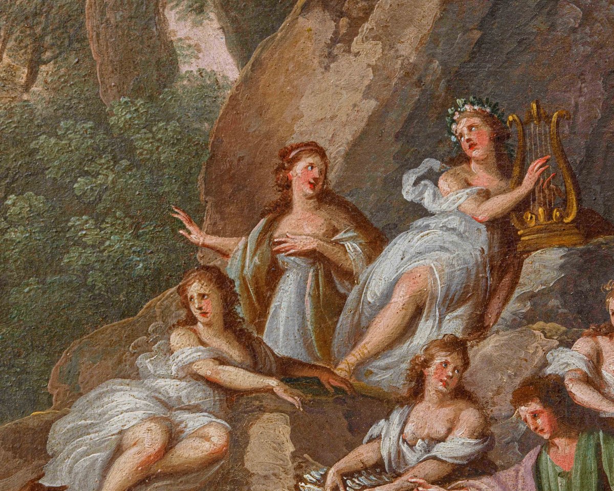 XVIII secolo, ambito di Francesco Zuccarelli (Pitigliano, 1702 – Firenze, 1788), Il banchetto -photo-1