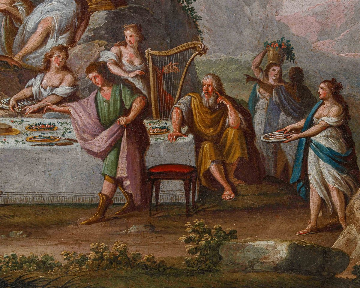 XVIII secolo, ambito di Francesco Zuccarelli (Pitigliano, 1702 – Firenze, 1788), Il banchetto -photo-6