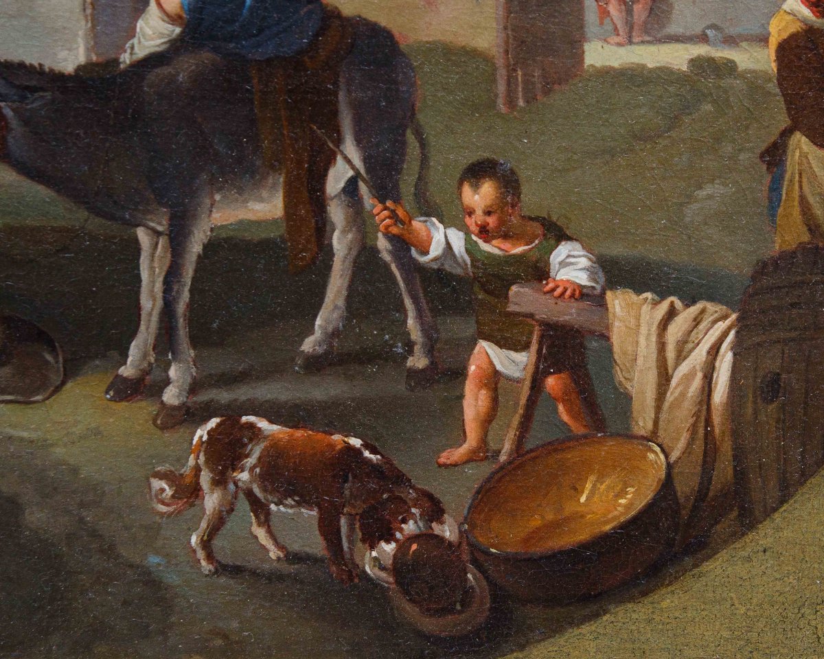 Paolo Monaldi (Roma, 1704 c.a. - post 1779), Scena di genere-photo-2