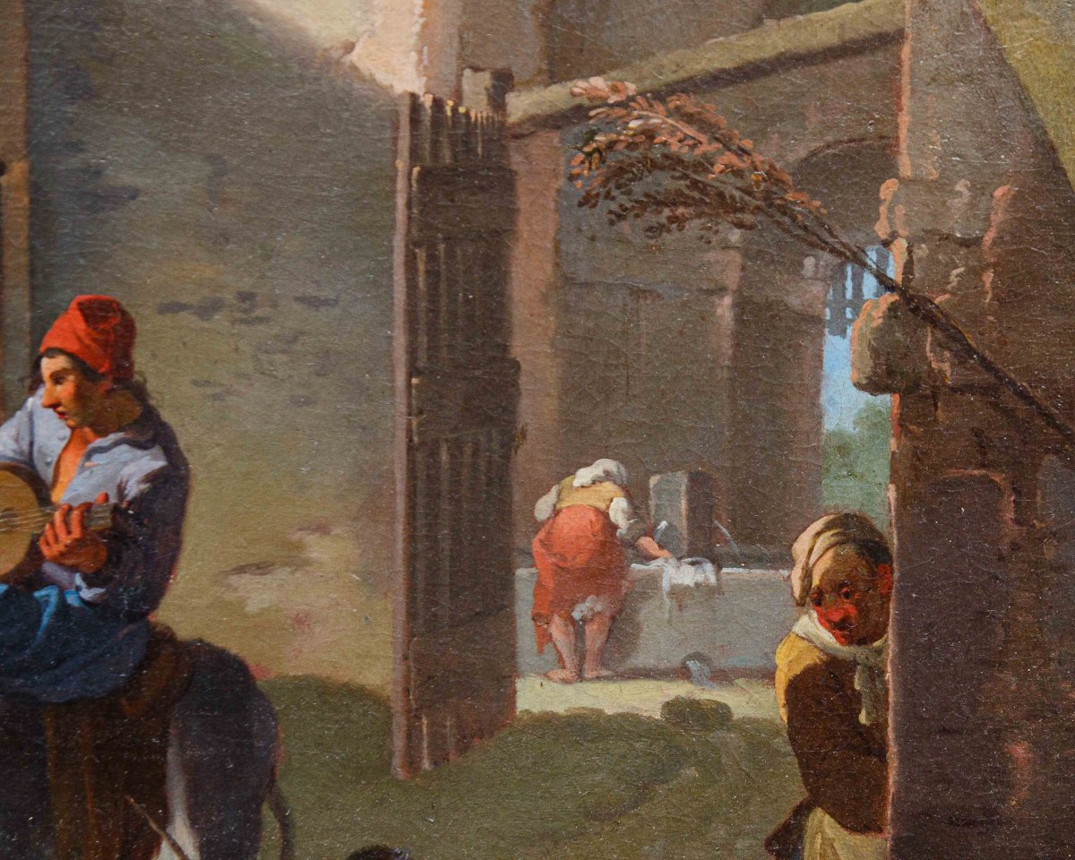 Paolo Monaldi (Roma, 1704 c.a. - post 1779), Scena di genere-photo-4