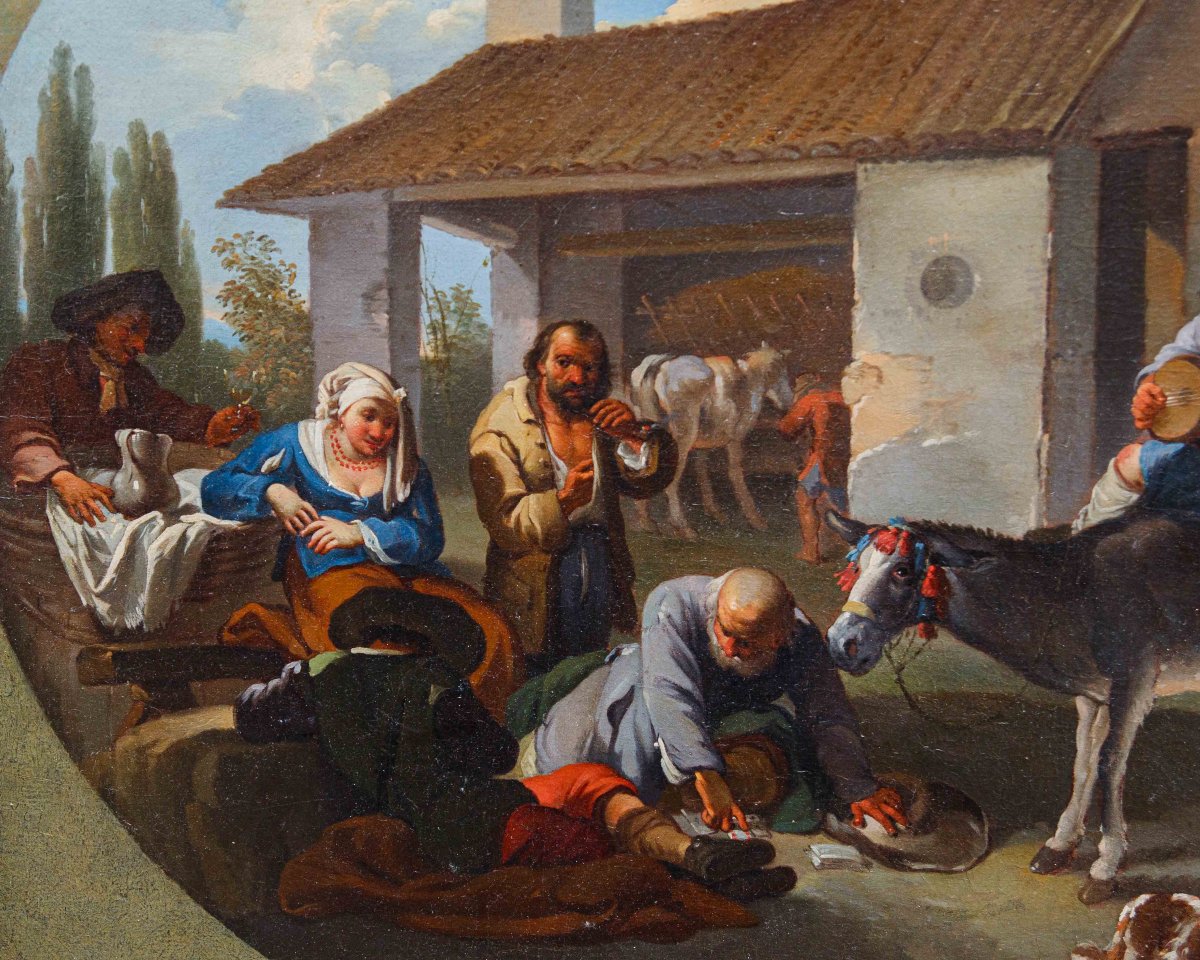 Paolo Monaldi (Roma, 1704 c.a. - post 1779), Scena di genere-photo-1