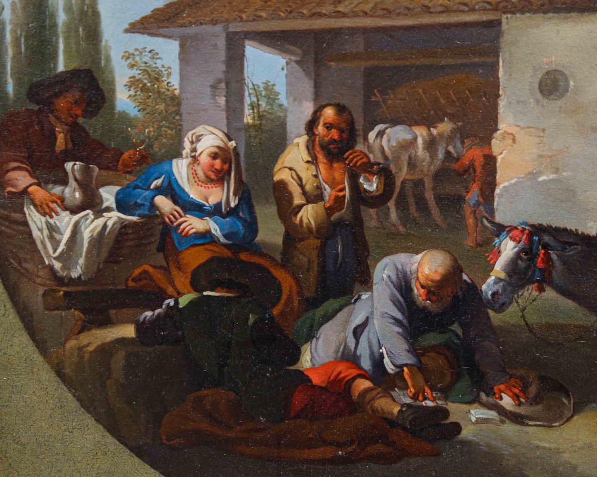 Paolo Monaldi (Roma, 1704 c.a. - post 1779), Scena di genere-photo-4